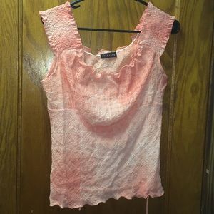 Izzy Jae Women's Peach Sleeveless Blouse